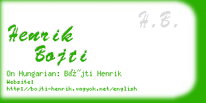 henrik bojti business card